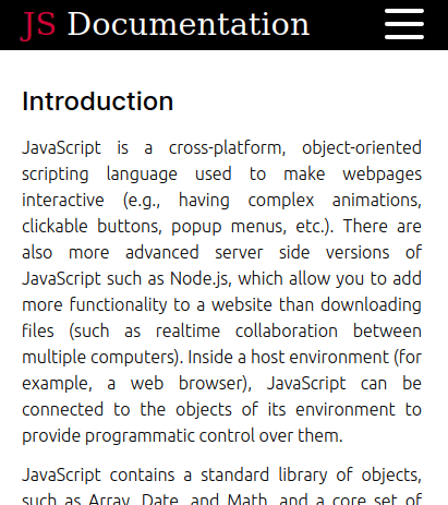 JS Documentation Project Image